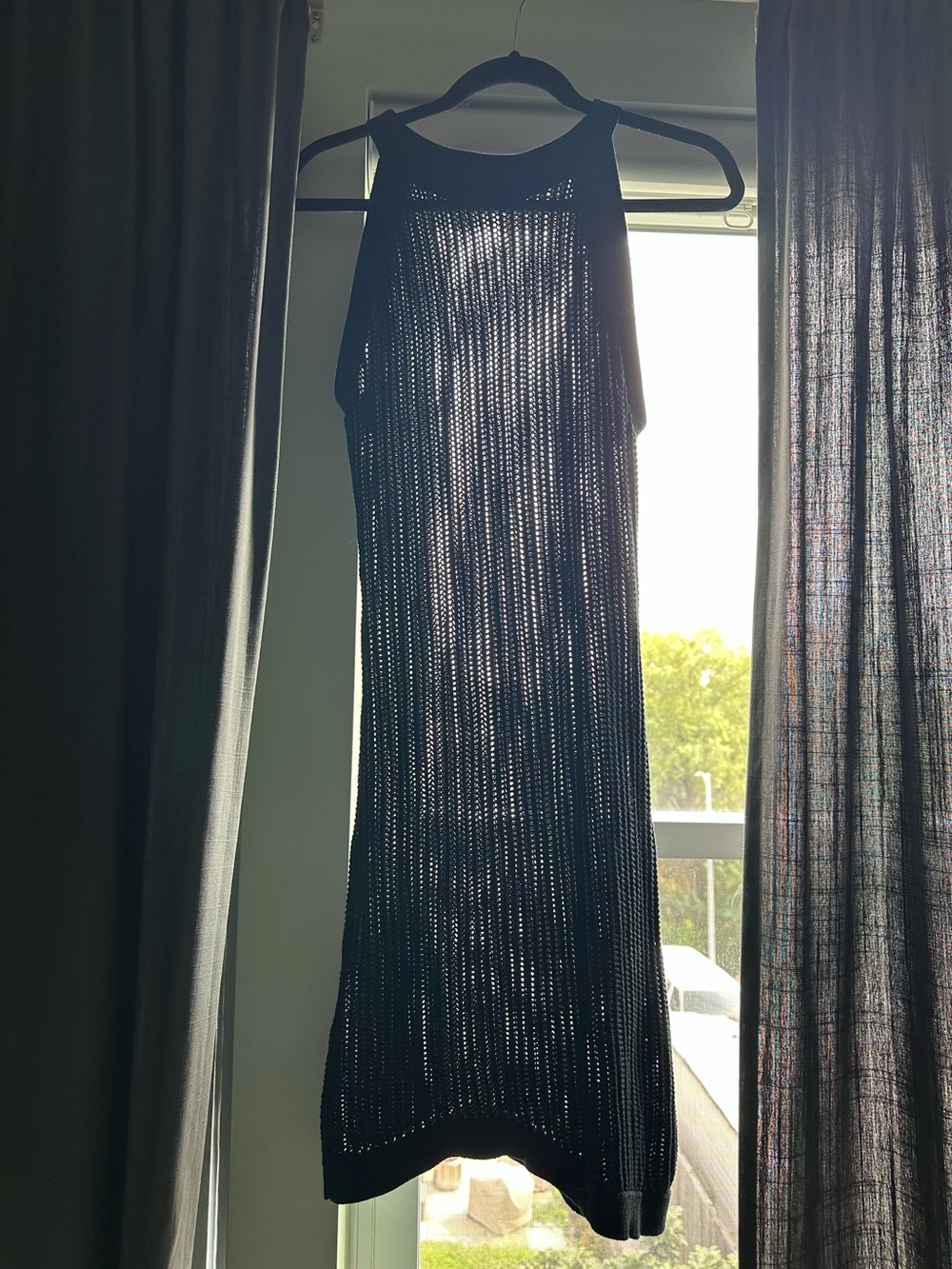 Quince open knit swim coverup